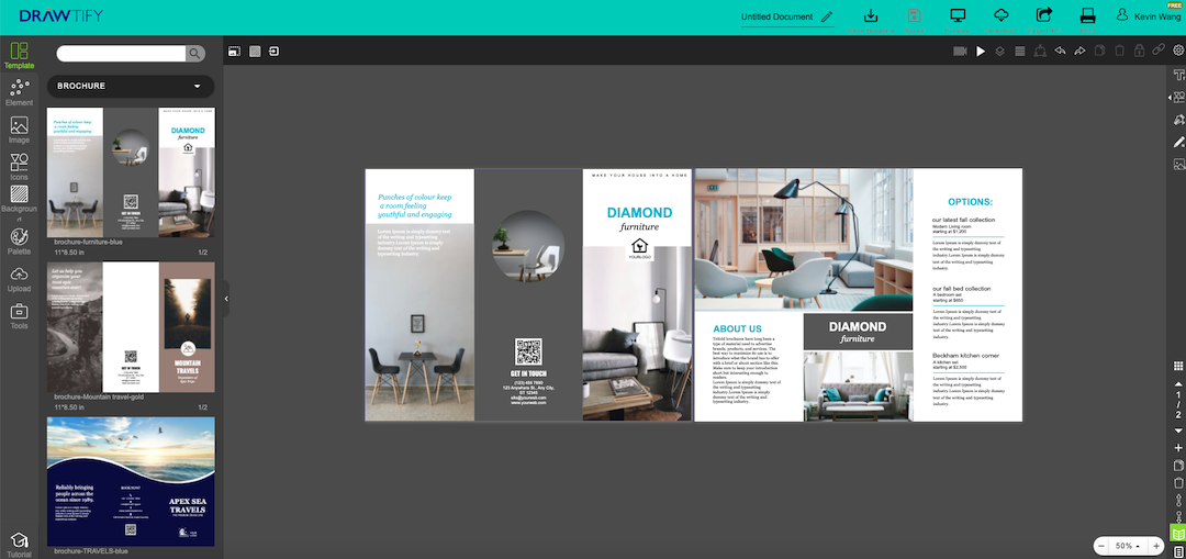 How to make a brochure with Drawtify?