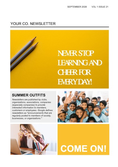 This is a sample of Drawtify's free online newsletter maker.