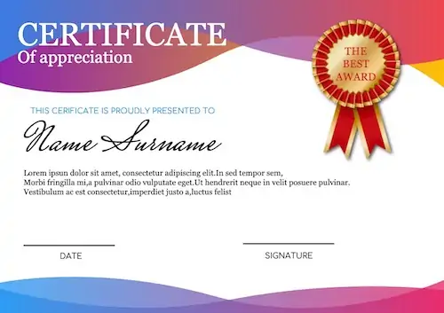 online certificate maker - sample 1
