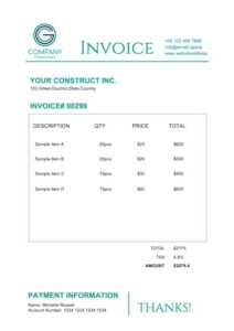 This is a sample of Drawtify's online free invoice maker.