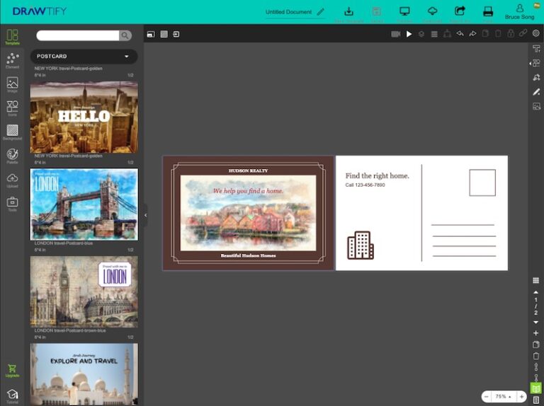 Free Postcard Maker Online Postcard Template Design Drawtify Free Postcard Maker Online Postcard Template Design Drawtify