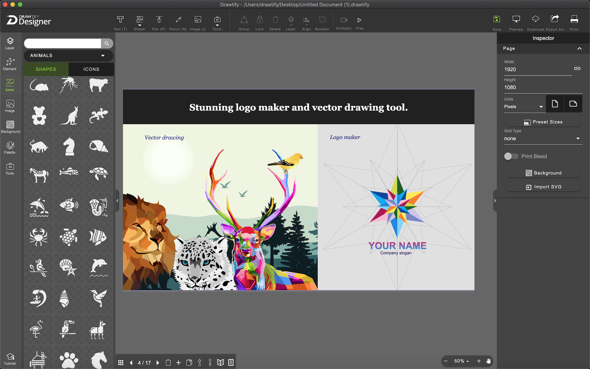 powerful vector editor