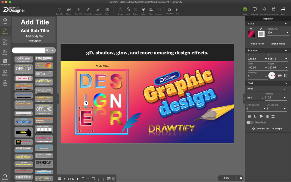 powerful and complete graphic design App and Publisher