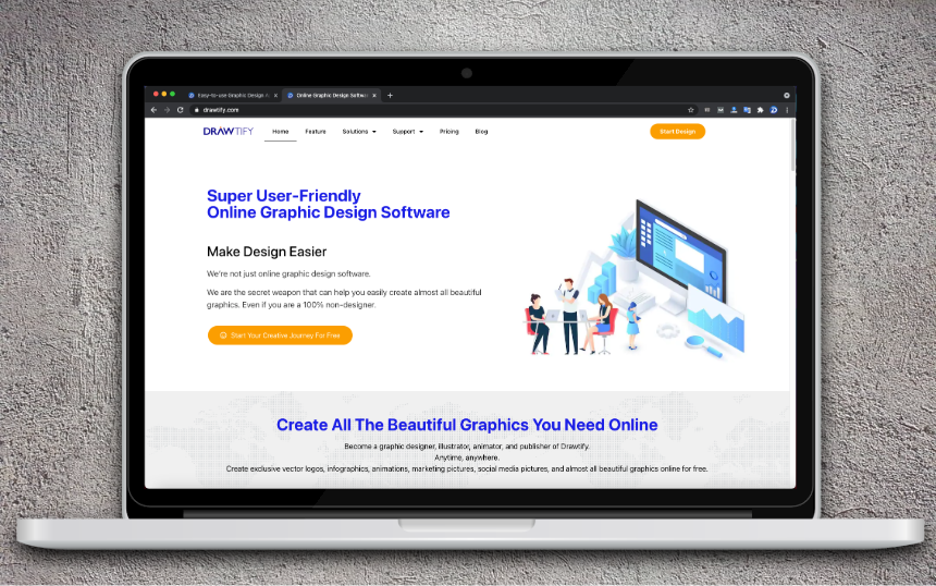 super user-friendly online graphic design software-Drawtify，The Best Online Chart Tool In 2021。