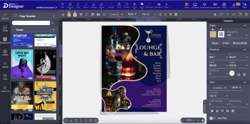 online free poster maker with templates and vector graphic editor