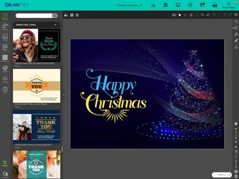 This is editor of Drawtify's online free greeting card maker.